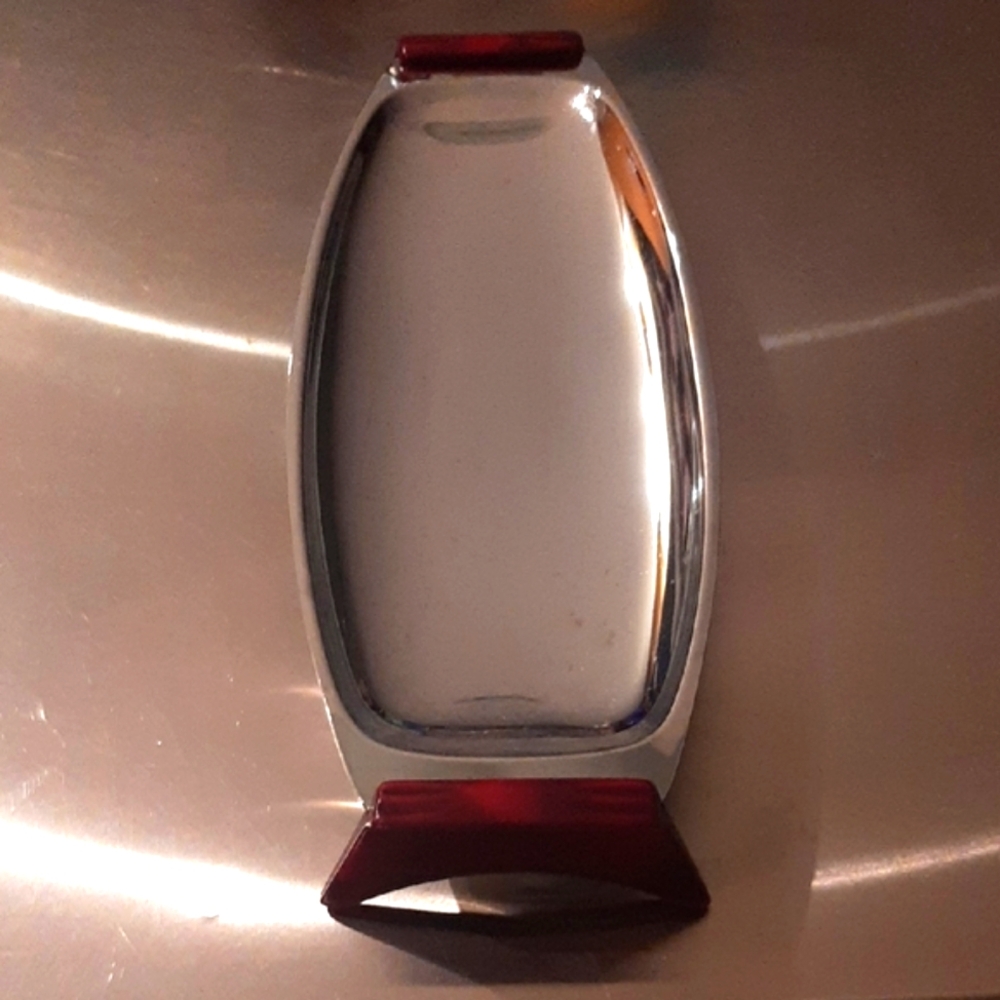 70's Serveware Tray With Bakelite Handles Size 16" Across